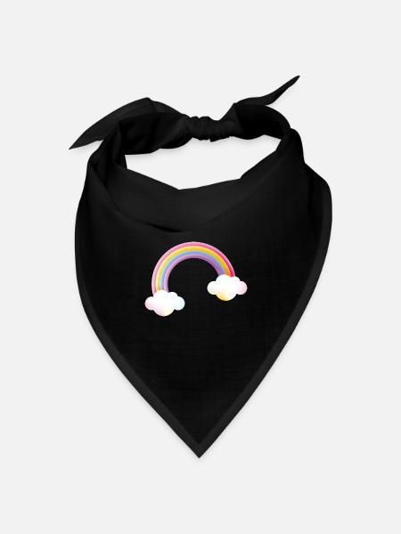 Smiley Rainbow - Bandana Dreieckstuch - Schwarz