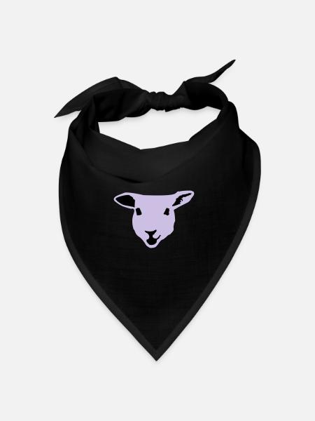 Schaf, Lamm - Bandana Dreieckstuch - Schwarz