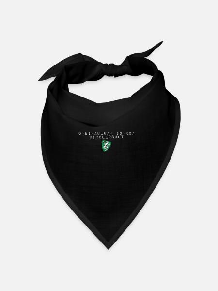 Steirablut ist kein Himbeersaft Steiermark Wappen - Bandana Dreieckstuch - Schwarz