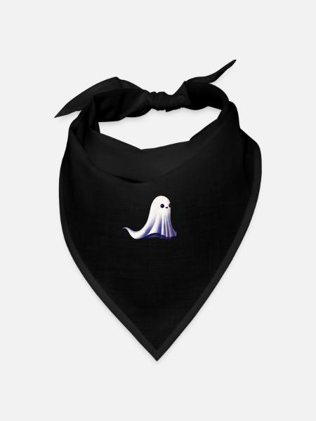 Kleiner Geist Illustration Geschenkidee - Ghost - Bandana Dreieckstuch - Schwarz