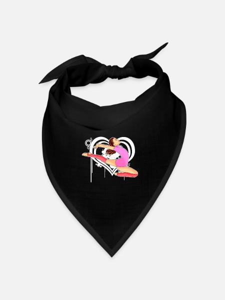 Turnen - Turnerin - Leichtathletik - Bandana Dreieckstuch - Schwarz