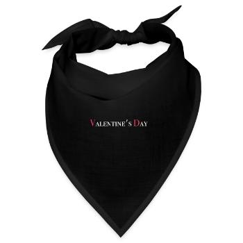 Valentine's Day Valentine's Day Valentine's Day - Bandana Dreieckstuch - Schwarz - Vorne