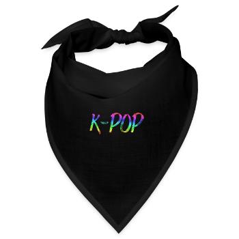 K-POP - Bandana Dreieckstuch - Schwarz - Vorne
