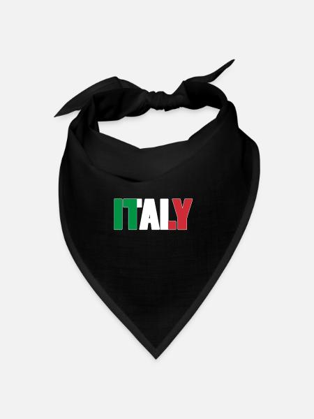 Italien - Bandana Dreieckstuch - Schwarz