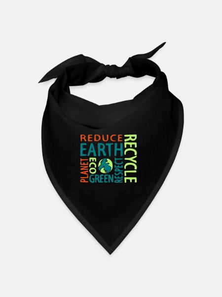 Save the Planet - Bandana Dreieckstuch - Schwarz
