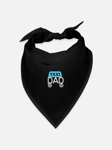 Taxi DAD Schild und Räder - Bandana Dreieckstuch - Schwarz