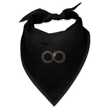 Ouroboros Dragon - Occult Infinity Symbol - Bandana Dreieckstuch - Schwarz - Vorne