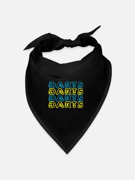 Darts Dart - Bandana Dreieckstuch - Schwarz