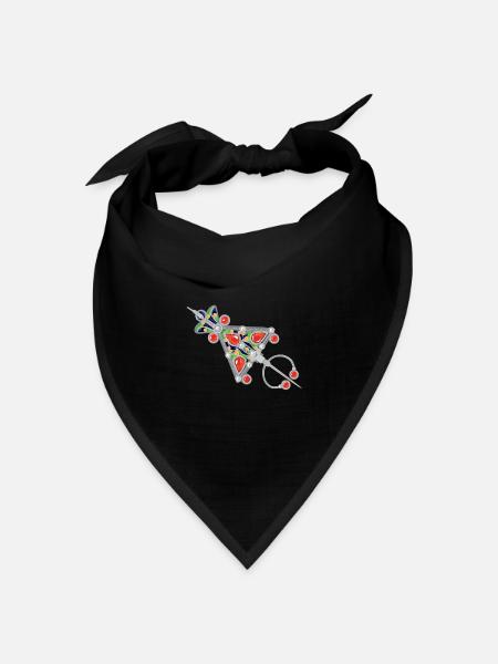 Kabyle Schmuck - Bandana Dreieckstuch - Schwarz