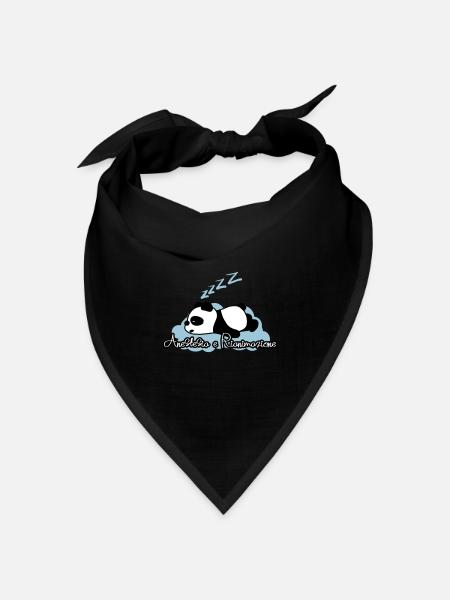 Panda-Anästhesie und Wiederbelebung - Bandana Dreieckstuch - Schwarz