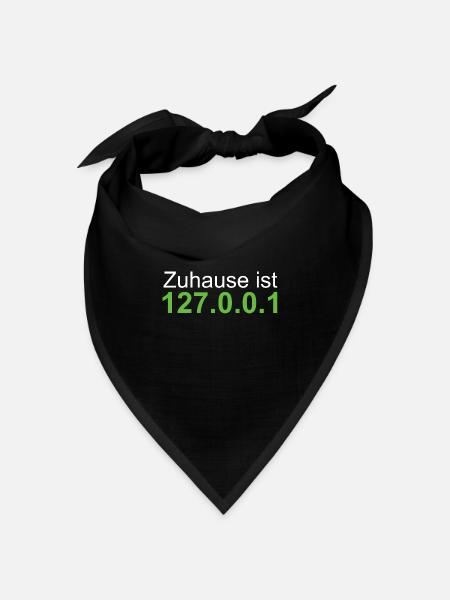 Localhost 127.0.0.1 Zuhause - Bandana Dreieckstuch - Schwarz