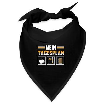 Fräser Zerspanungsmechaniker Tagesplan - Bandana Dreieckstuch - Schwarz - Vorne