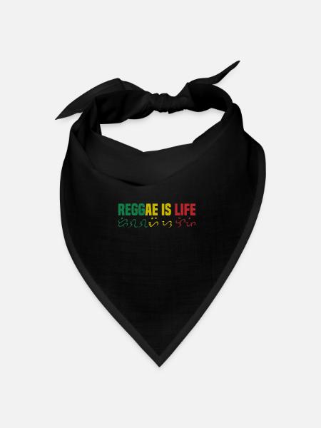 Reggae ist Leben - Bandana Dreieckstuch - Schwarz