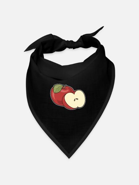 Apfel - Bandana Dreieckstuch - Schwarz