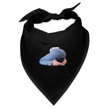 Po und Füße - Bandana Dreieckstuch - Schwarz - Vorne