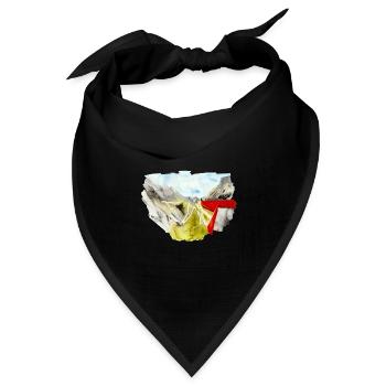 Geiranger Fjord Trollstigen - Bandana Dreieckstuch - Schwarz - Vorne