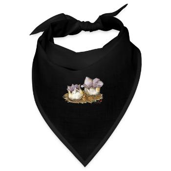Kronenbecherling (Sarcosphaera coronaria) - Bandana Dreieckstuch - Schwarz - Vorne
