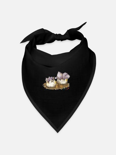 Kronenbecherling (Sarcosphaera coronaria) - Bandana Dreieckstuch - Schwarz