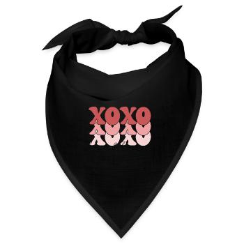 XOXO - Bandana Dreieckstuch - Schwarz - Vorne