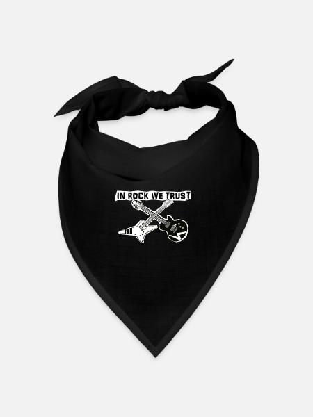 In Rock vertrauen wir - Bandana Dreieckstuch - Schwarz