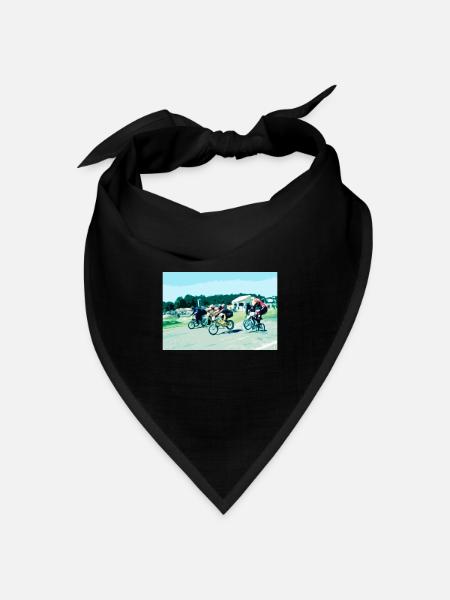 BMX-Rennen - Bandana Dreieckstuch - Schwarz
