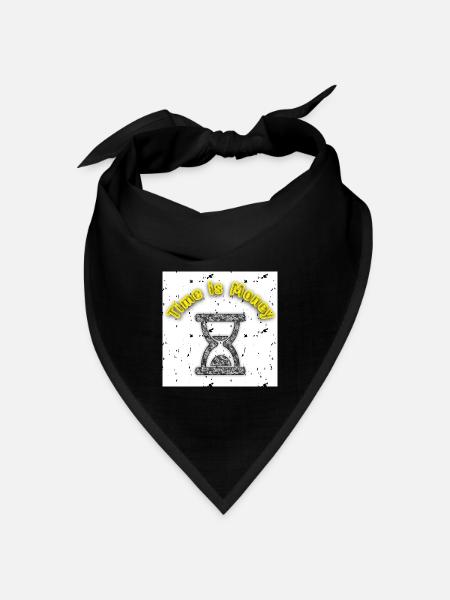 Time is Money - Abbild - 2023 - Bandana Dreieckstuch - Schwarz