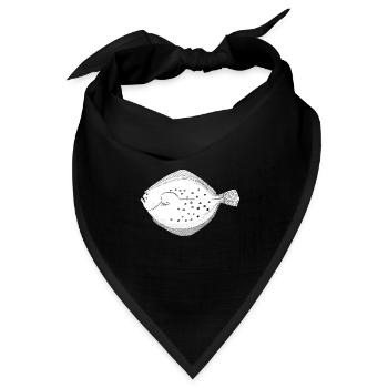 Brillanz der Plattfische - Bandana Dreieckstuch - Schwarz - Vorne