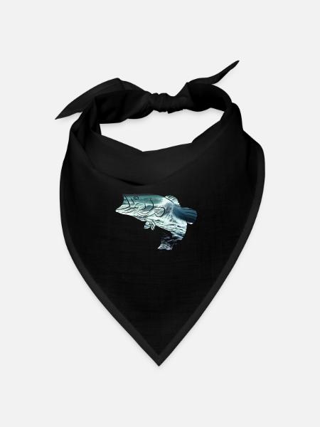 Angeln Angelsport Angler Fischen Angelhaken - Bandana Dreieckstuch - Schwarz