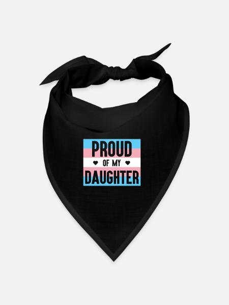 LGBT Pride Month - Stolz auf meine Trans-Tochter - Bandana Dreieckstuch - Schwarz