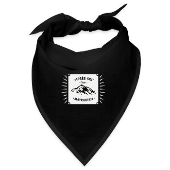 Après-Ski Mayrhofen - Bandana Dreieckstuch - Schwarz - Vorne