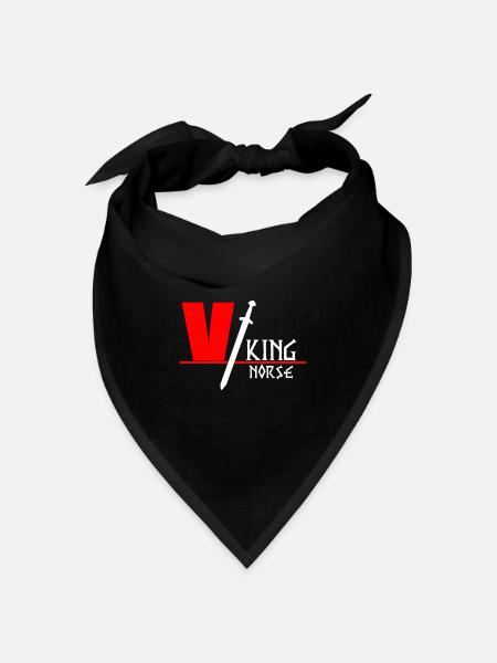 Wikinger-Nordisch - Bandana Dreieckstuch - Schwarz