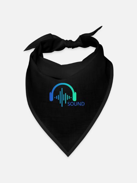 MUSIK-KLÄNGE - Bandana Dreieckstuch - Schwarz