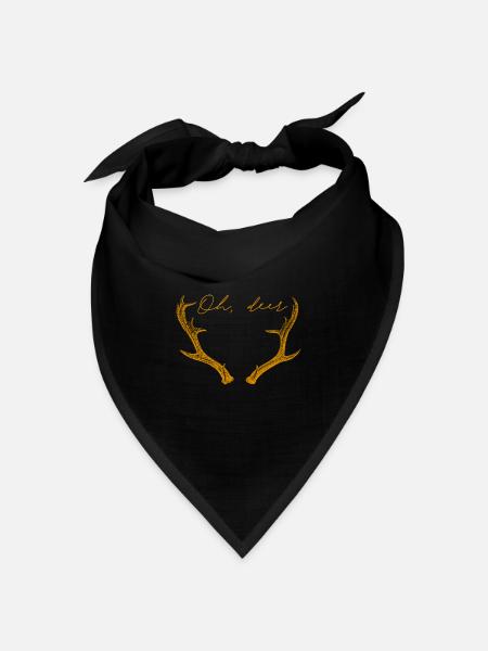 Oh, deer - Bandana Dreieckstuch - Schwarz
