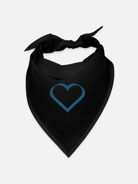 Valentinstag, Valentinstag, Valentinstag - Bandana Dreieckstuch - Schwarz