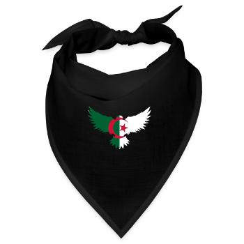 Algerischer Adler - Algerien Geschenkidee - Bandana Dreieckstuch - Schwarz - Vorne
