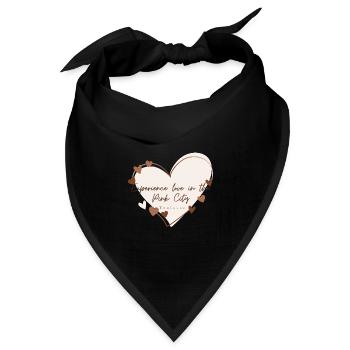 Ich liebe mit Herz Toulouse - Bandana Dreieckstuch - Schwarz - Vorne