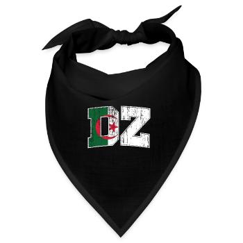 DZ Vintage-Stil - Bandana Dreieckstuch - Schwarz - Vorne