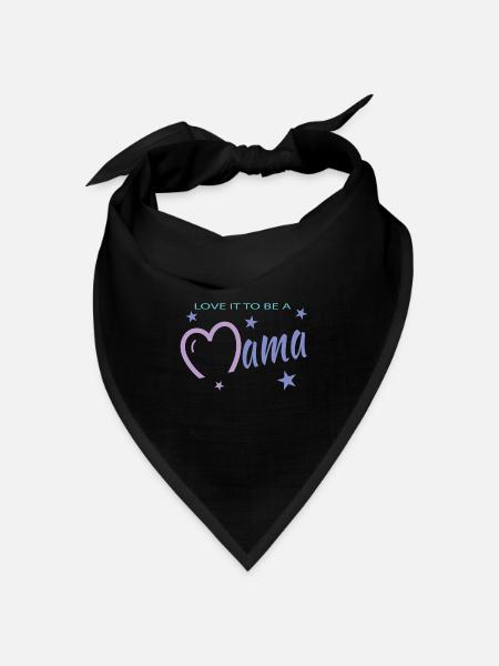Mama - Bandana Dreieckstuch - Schwarz