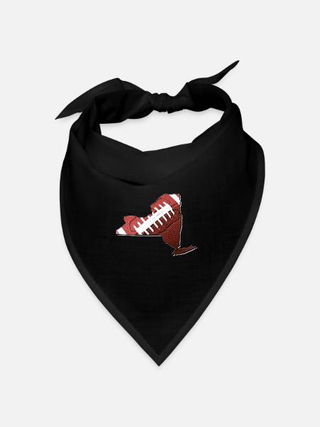 New York (USA) | echter Football | Landkarte - Bandana Dreieckstuch - Schwarz