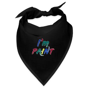 I'M PAINT - I Love to Finger Paint – Fingerfarben - Bandana Dreieckstuch - Schwarz - Vorne