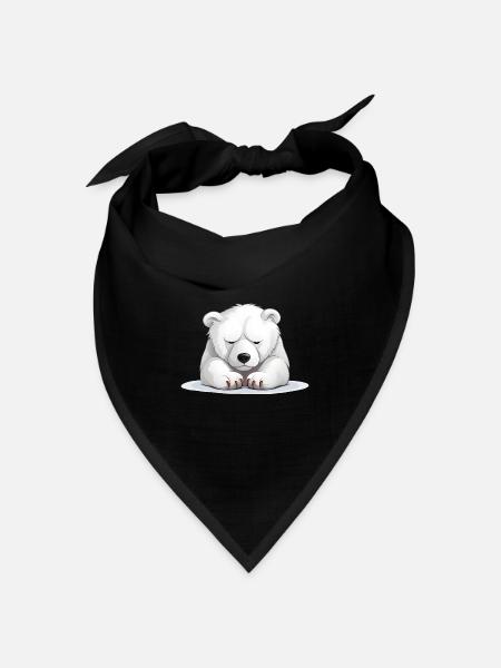 Grumpy Eisbär - Bandana Dreieckstuch - Schwarz