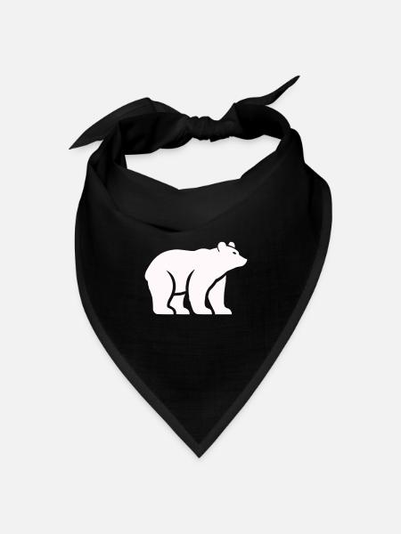 baer - Bandana Dreieckstuch - Schwarz