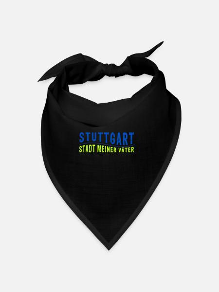 Stuttgart STADT MEINER VÄTER (Vektorgrafik) - Bandana Dreieckstuch - Schwarz
