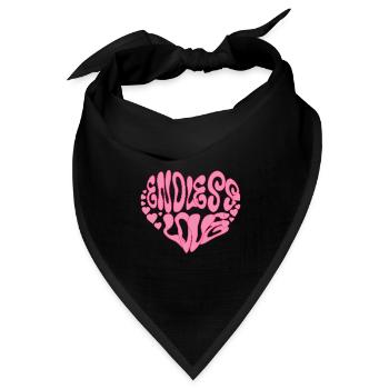 Endless Love – Herz - Bandana Dreieckstuch - Schwarz - Vorne