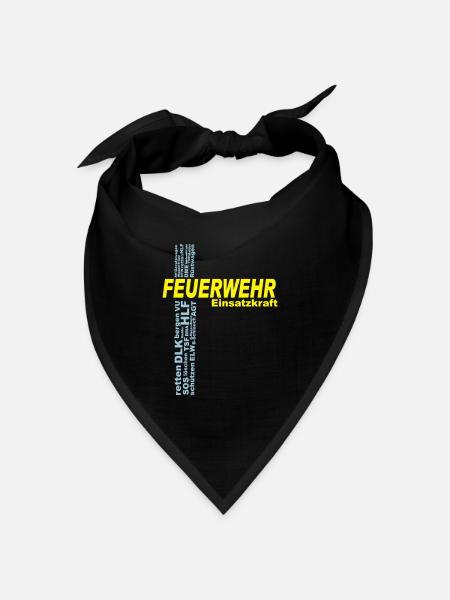 Feuerwehr Einsatzkraft - Bandana Dreieckstuch - Schwarz