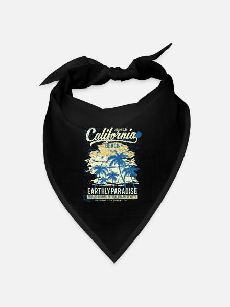 California Beach - Bandana Dreieckstuch - Schwarz