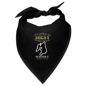 islay therapie - Bandana Dreieckstuch - Schwarz - Vorne