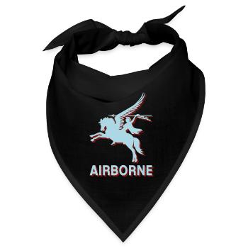 Arnhem Oosterbeek Parachute Regiment Airborne Para - Bandana Dreieckstuch - Schwarz - Vorne