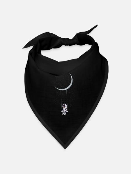 Astronaut in der Galaxie - Bandana Dreieckstuch - Schwarz