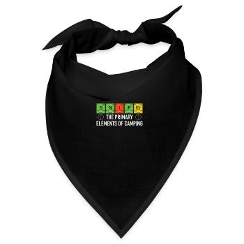 Nerd Geek Gamer Sniper Camping funny elements - Bandana Dreieckstuch - Schwarz - Vorne